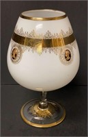 Italian Mid Century Glass Footed Vase