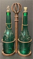 Two Bottle Iron Table Top Wine Holder