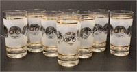 Eight Schwinn Fastback 1967 Highball Glasses