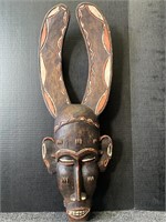 29” Horned Carved Mask
