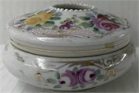 1920s PAINTED CHINA HAIR RECEIVER
