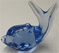 BLUE GLASS FISH FIGURINE