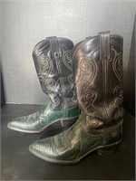 Dan Post Black & Green Cowboy Boots