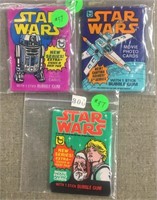 (3) 1977 Star Wars Packs, Unopened