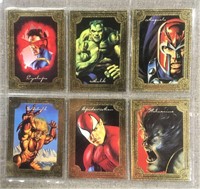 1996 Marvel Masterpiecs Gold Gallery Set 1--6