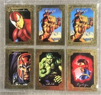 (6) 1996 Marvel Masterpiece Gold Gallery Inserts