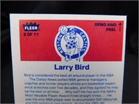 1986 Fleer NBA Larry Bird Sticker Card 2 of 11