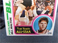 2- NBA Bill Walton Basketball Cards, Rookie Card