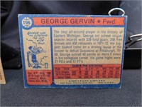 2- George Gervin NBA Basketball Cards, Rookie Card