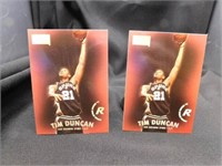 2-Tim Duncan Rookie Cards 97 Skybox Premium