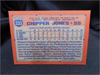 Chipper Jones Rookie Card 1991 Topps No.333