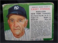 1953 Casey Stengel Red Man Baseball Card MLB