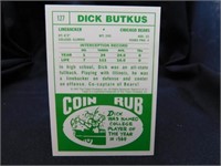 Dick Butkus Autographed Card 1997 Topps No.127