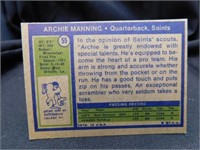 Archie Manning Rookie Card 1972 Topps No.55