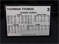 Thurman Thomas Autographed Card 91 Collegiate