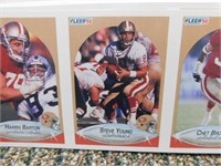 1990 Fleer NFL 10 Card Strips 1990 Card Convention