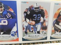 1990 Fleer NFL 10 Card Strips 1990 Card Convention
