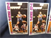 3- 1976-77 Topps Lloyd Free NBA Super Sized Cards