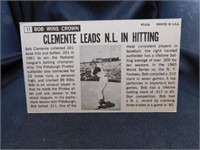Bob Clemente 1964 Topps Giant Card No.11