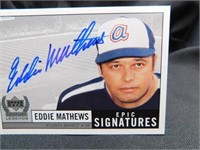 Eddie Mathews Autographed 99 Upper Deck MLB Card