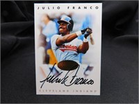 Julio Franco Autographed 96 Donruss MLB Card