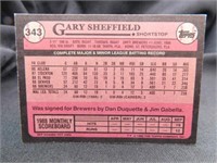 Gary Sheffield Rookie Card 1989 Topps No.343
