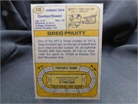 Greg Pruitt Rookie Card 1974 Topps NFL Card