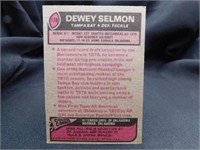 Dewey Selmon Rookie Card 1977 Topps NFL Card