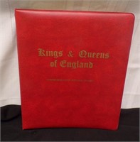 KINGS & QUEENS OF ENGLAND 3 RING BINDER OF POSTAGE