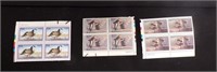 (3) BLOCKS OF 4 DUCK STAMPS-US DEPT OF THE....