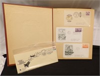 SCRAP BOOK W/FIRST DAY COVERS, 1950'S