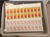 (19) PAGES OR STRIPS OF US POSTAGE STAMPS....