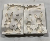 Ceramic bunny family mold