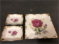 Lot of 3 Lefton China made in Japan trinket dishes