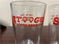 2- The Three Stooges Glass Cups