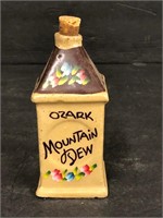 Ozark Mountain Dew Square Pottery Jug Pocket Flask