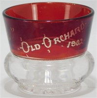 Antique Old Orchard Maine Ruby Red Glass 1902