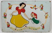 * Vintage Snow White Painted Wood Sign