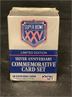 Pro Set Superbowl XXV Silver Edition 160 Card Set