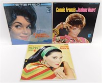 3 Connie Francis LPs - "My Heart Cries for You",