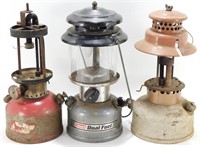* 3 Vintage Gas Lanterns for Parts/Repair - Red