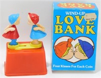 IOB Vintage Wind-Up "Love Bank": Gives 4 Kisses