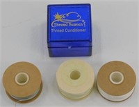 Beading Thread - 3 Spools and Container of Thread