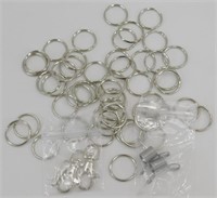 Jewelry Making Supplies: Key Chain Rounds - Clips