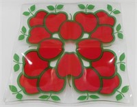 * Vintage Colony Apple Square Tray - 14” Square