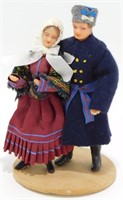 Vintage Polish Miniature Folk Couple - Warmian