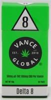 10 Pack of Vance Global Delta 8 - 50 mg Delta 8