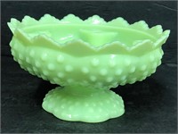Vintage Fenton Hobnail Jadeite Art Milk Glass