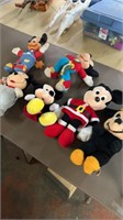Group of Mickey Mouse Plush Animals