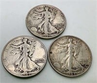(2) 1942D Liberty Half Dollars